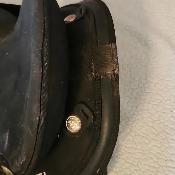 Vintage Y2K Abetta Western Faux Suede Leather Lightweight Saddle Size 15 Rodeo - Picture 10 of 10